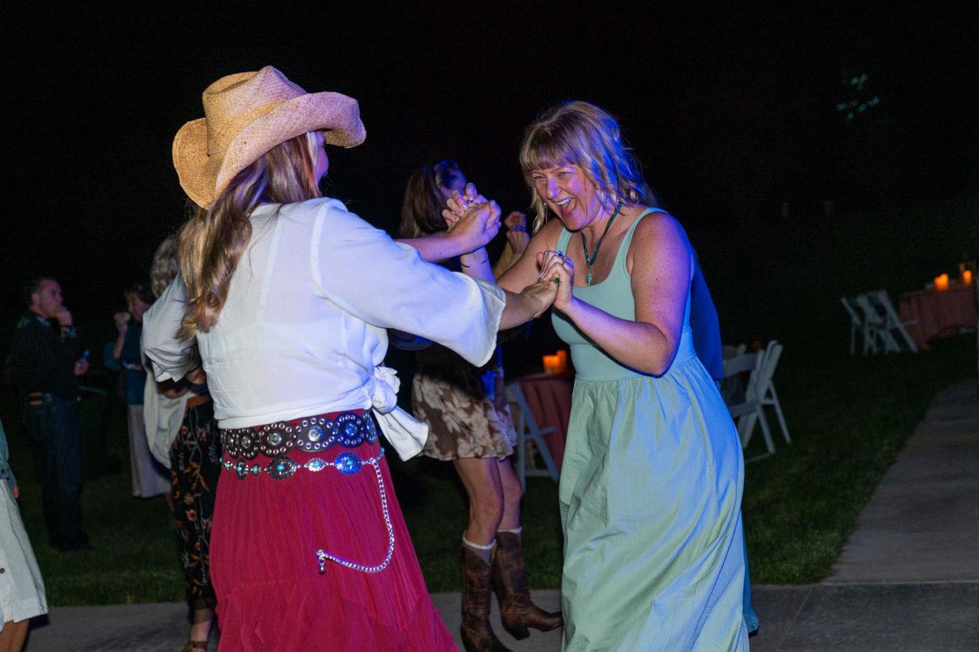 Two women dancing
