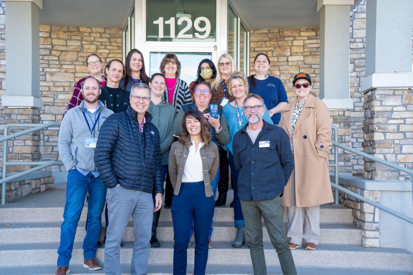 Group of people smiling